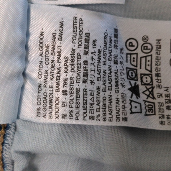 Levi's Bermuda Shorts sz 30 Light Wash Distressed - Picture 8 of 8